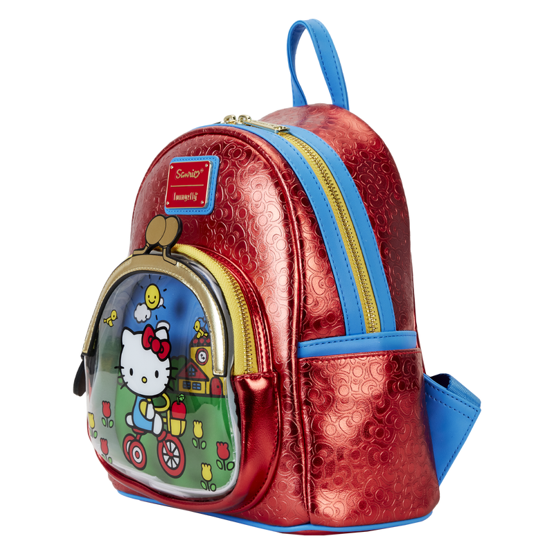 Chargez l&#39;image dans la visionneuse de la galerie, Loungefly Sanrio Hello Kitty 50th Anniversary Coin Bag Metallic Mini Backpack
