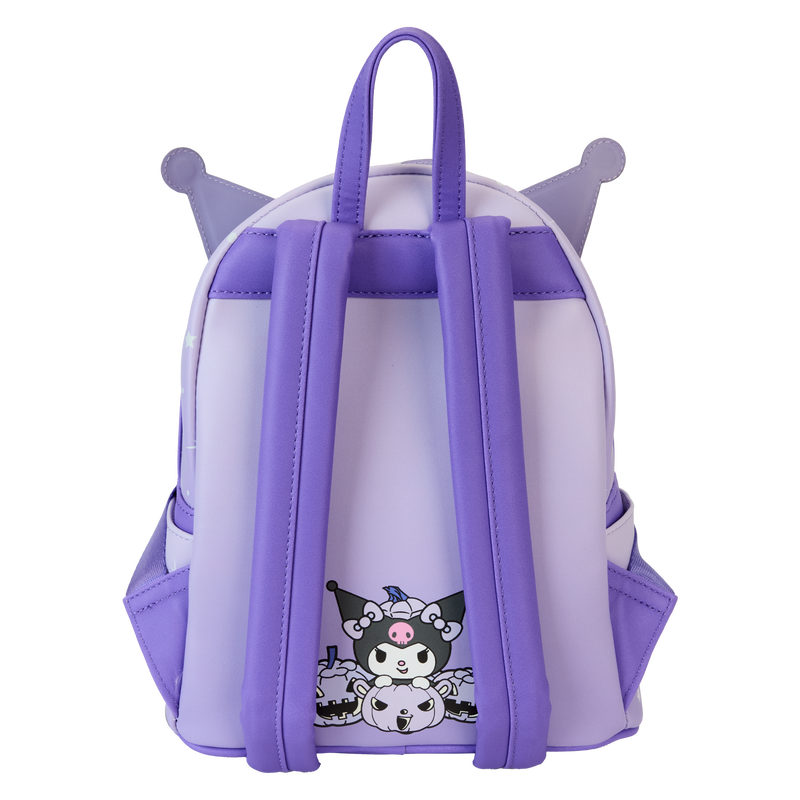 Load image into Gallery viewer, Loungefly Sanrio Kuromi Pumpkin Light Up Glow Mini Backpack
