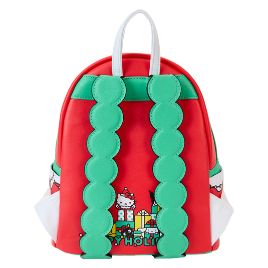 hello kitty christmas mini backpack Sanrio Cupcake Loungefly adjustable shoulders straps and a carry handle Hello Kitty Mini Backpack (Holiday