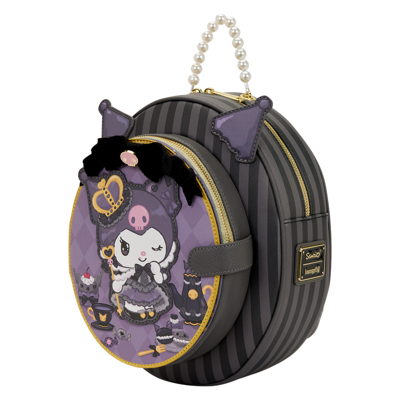 Cargue la imagen en el visor de la galería, Loungefly: Sanrio Kuromi 20th Anniversary Cameo Mini Backpack
