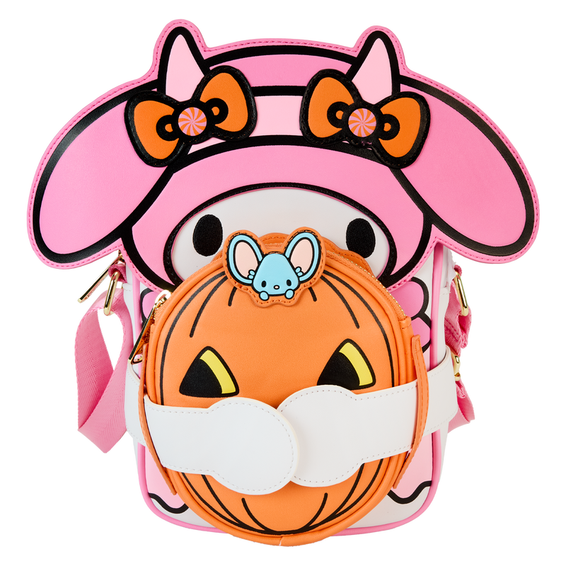 Chargez l&#39;image dans la visionneuse de la galerie, Loungefly Sanrio My Melody Pumpkin Crossbuddies® Cosplay Crossbody Bag with Coin Bag
