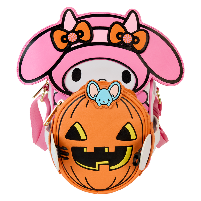 Chargez l&#39;image dans la visionneuse de la galerie, Loungefly Sanrio My Melody Pumpkin Crossbuddies® Cosplay Crossbody Bag with Coin Bag
