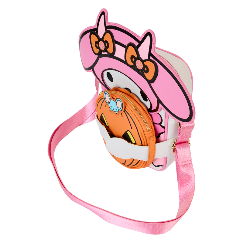 Chargez l&#39;image dans la visionneuse de la galerie, Loungefly Sanrio My Melody Pumpkin Crossbuddies® Cosplay Crossbody Bag with Coin Bag
