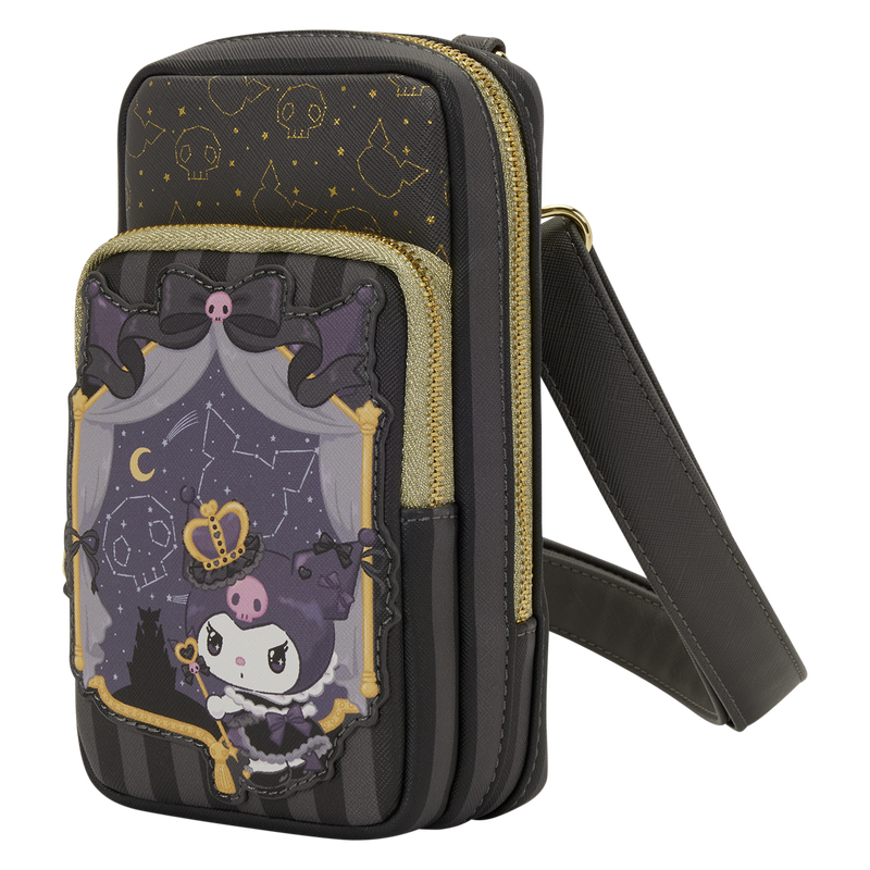 Cargue la imagen en el visor de la galería, Loungefly - Sanrio Kuromi Cell Phone Crossbody Bag
