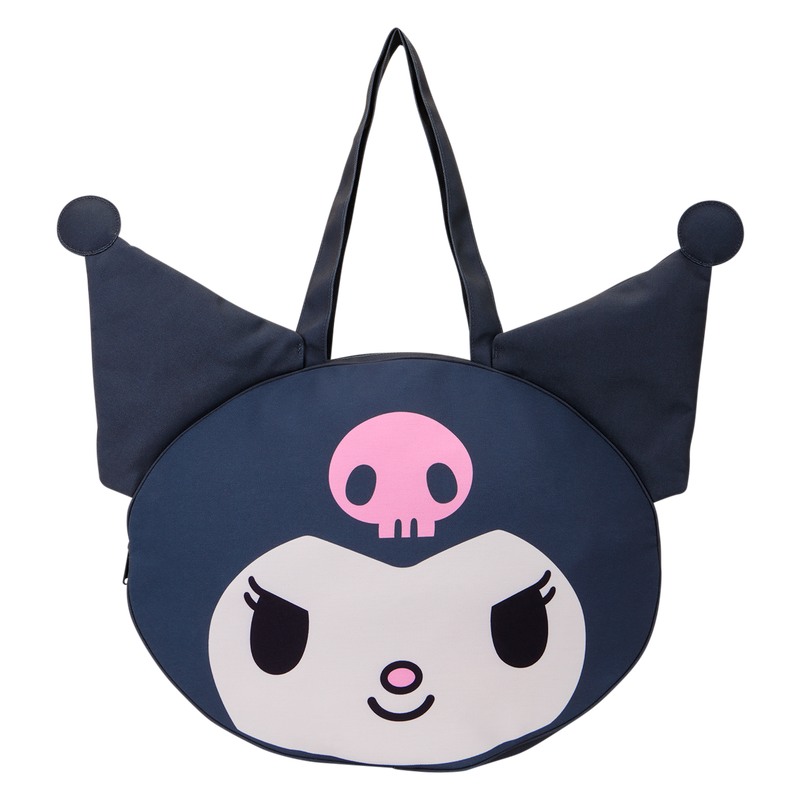 Load image into Gallery viewer, Loungefly Sanrio - Kuromi  Cosplay Canvas Oversized Crossbody Tote Bag
