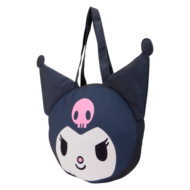 Load image into Gallery viewer, Loungefly Sanrio - Kuromi  Cosplay Canvas Oversized Crossbody Tote Bag
