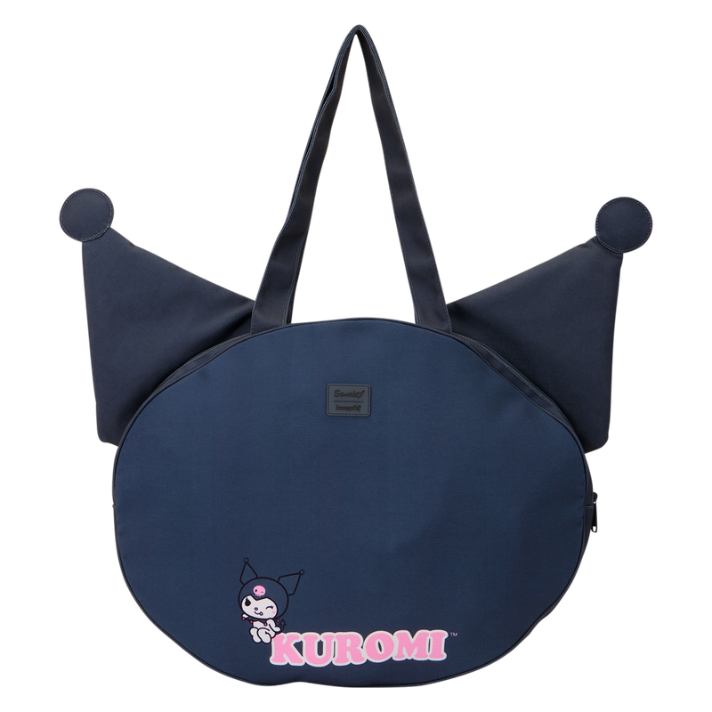 Load image into Gallery viewer, Loungefly Sanrio - Kuromi  Cosplay Canvas Oversized Crossbody Tote Bag
