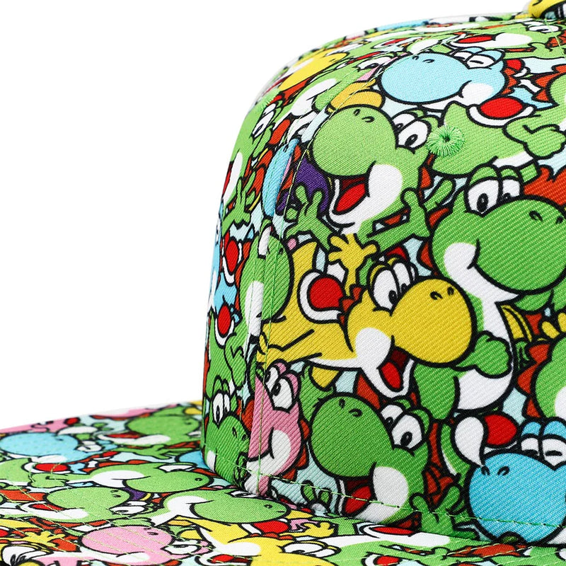 Chargez l'image dans la visionneuse de la galerie, Bioworld Super Mario Brothers - Yoshi All Over Print snapback Hat
