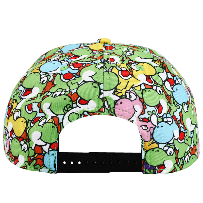 Chargez l'image dans la visionneuse de la galerie, Bioworld Super Mario Brothers - Yoshi All Over Print snapback Hat
