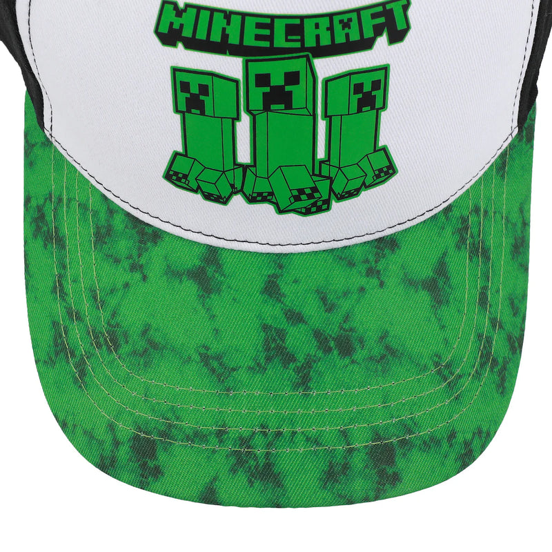 Chargez l'image dans la visionneuse de la galerie, Bioworld Minecraft - Creepers Logo Youth Colorblock Traditional Adjustable Hat
