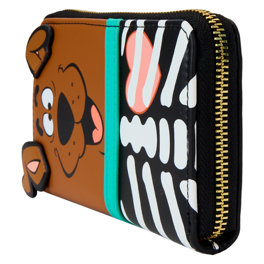 Loungefly Scooby-Doo Skeleton Cosplay Glow Zip Around Wallet