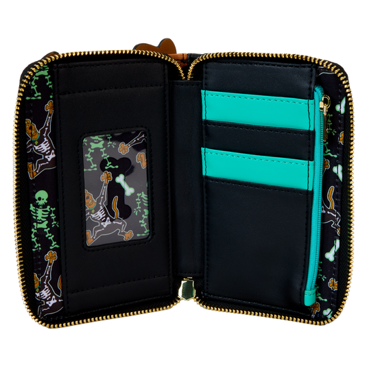 Loungefly Scooby-Doo Skeleton Cosplay Glow Zip Around Wallet