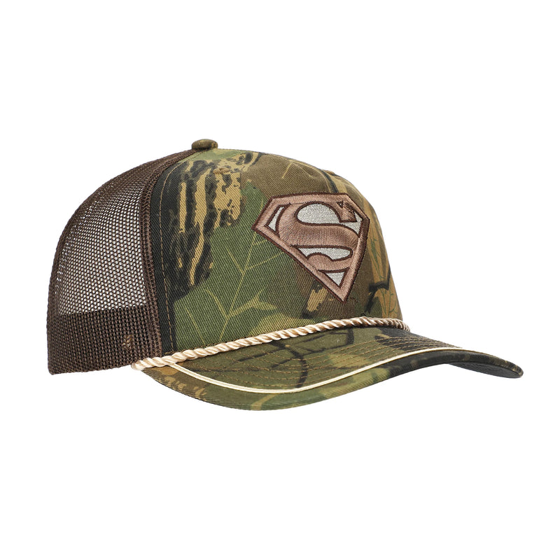 Load image into Gallery viewer, DC Comics: Superman - Embroidered Logo Camouflage Retro Trucker Hat
