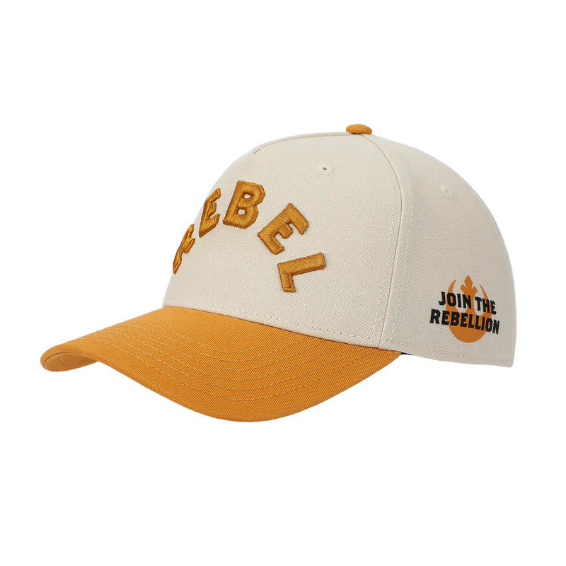Cargue la imagen en el visor de la galería, Star Wars - Rebel Men's Off-white &amp; Orange A-Frame Snapback Hat
