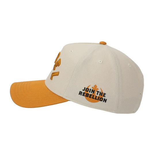Star Wars - Rebel Men's Off-white & Orange A-Frame Snapback Hat