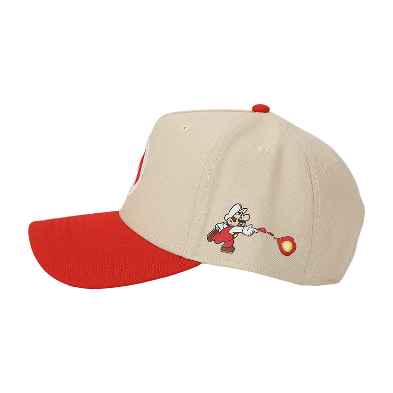 Load image into Gallery viewer, Super Mario Bros - Fire Mario White &amp; Red Retro Grandpa Snapback Hat
