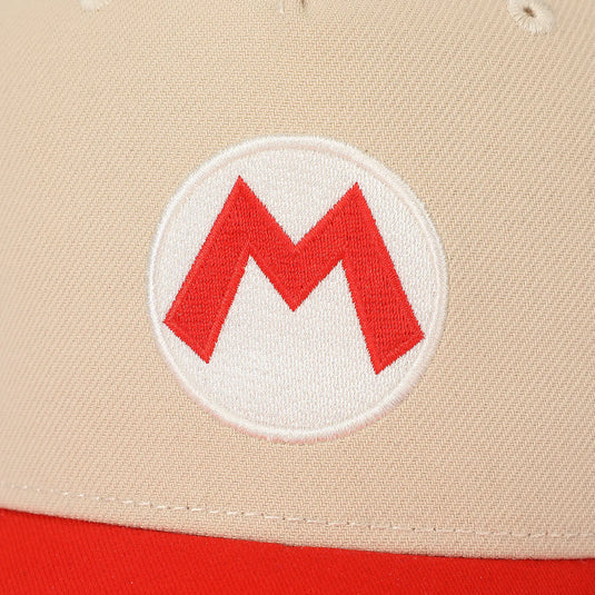 Super Mario Bros - Fire Mario White & Red Retro Grandpa Snapback Hat