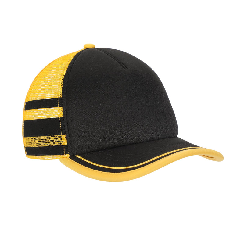 Cargue la imagen en el visor de la galería, Stranger Things - Dustin Henderson Black &amp; Yellow Cosplay Trucker Hat
