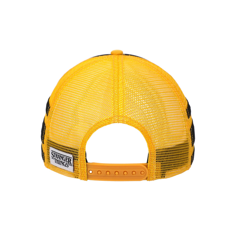 Cargue la imagen en el visor de la galería, Stranger Things - Dustin Henderson Black &amp; Yellow Cosplay Trucker Hat
