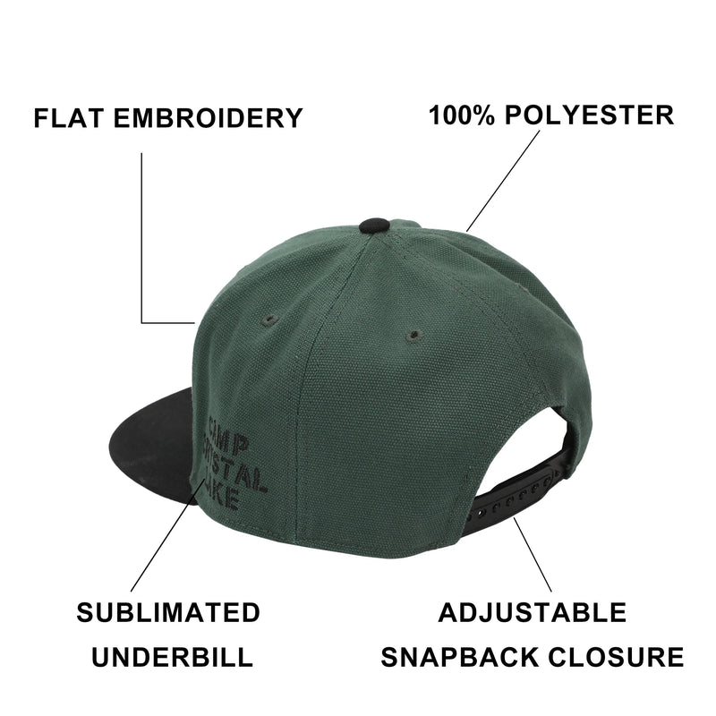 Load image into Gallery viewer, Friday the 13th - Jason Mask Traditional Flat Bill Snapback Hat
