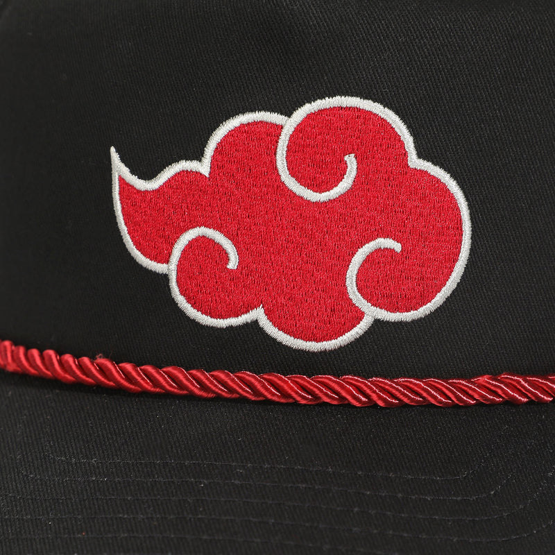 Chargez l'image dans la visionneuse de la galerie, Naruto - Embroidered Akatsuki Cloud Black Retro Grandpa Snapback Hat
