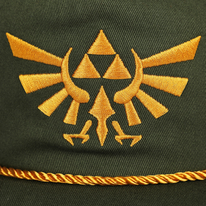 Chargez l'image dans la visionneuse de la galerie, Bioworld The Legend of Zelda - Hylian Crest Olive Embroidered Hat

