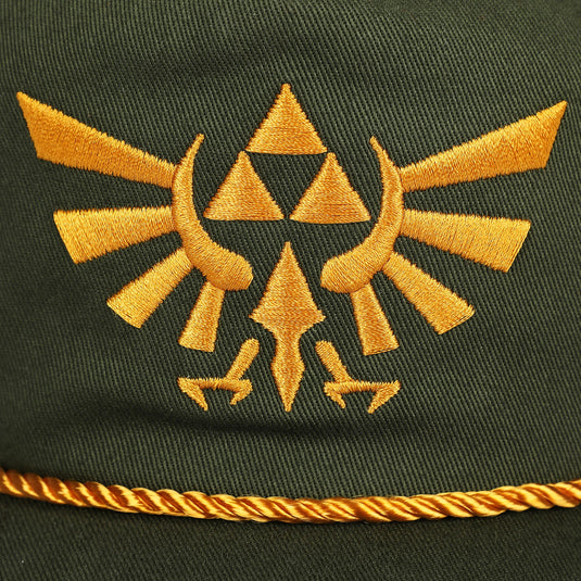 Bioworld The Legend of Zelda - Hylian Crest Olive Embroidered Hat