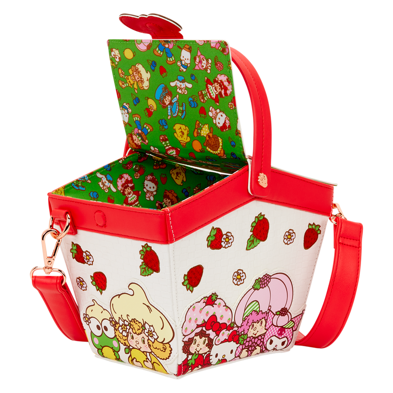 Chargez l&#39;image dans la visionneuse de la galerie, Loungefly - Sanrio Hello Kitty &amp; Friends x Strawberry Shortcake Scented Figural Basket Crossbody Bag
