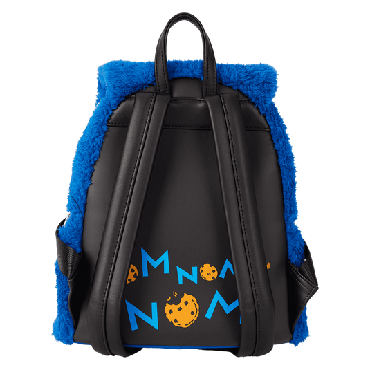 Loungefly Sesame Street - Sesame Street Cookie Monster Plush Cosplay Mini Backpack With Coin Bag