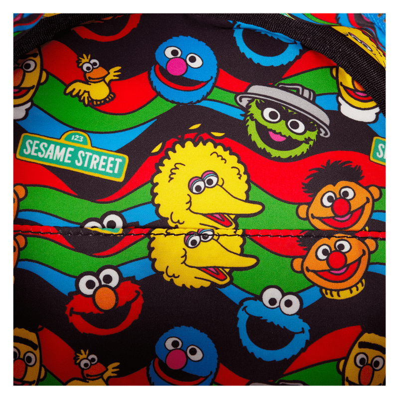 Cargue la imagen en el visor de la galería, Loungefly Sesame Street - Sesame Street Cookie Monster Plush Cosplay Mini Backpack With Coin Bag
