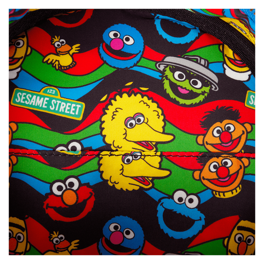 Loungefly Sesame Street - Sesame Street Cookie Monster Plush Cosplay Mini Backpack With Coin Bag