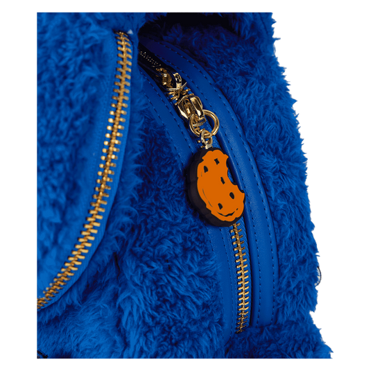Loungefly Sesame Street - Sesame Street Cookie Monster Plush Cosplay Mini Backpack With Coin Bag