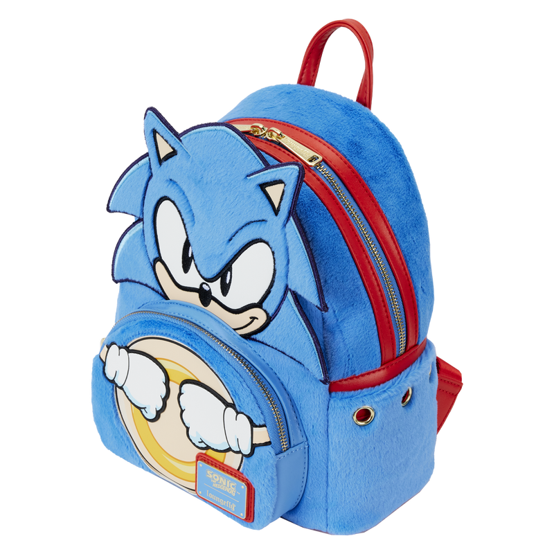 Chargez l&#39;image dans la visionneuse de la galerie, Loungefly Sonic the Hedgehog Classic Cosplay Plush Mini Backpack
