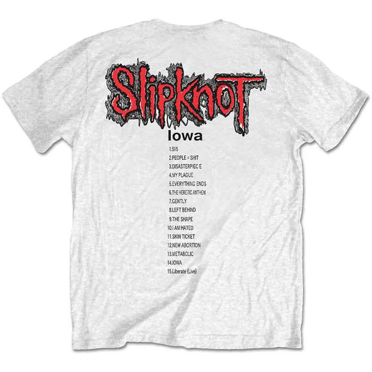 Slipknot - Iowa Track List Unisex White T-Shirt