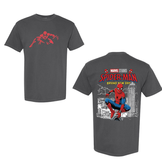 Spiderman - Brand New Day Charcoal Adult Comfort Color T-shirt