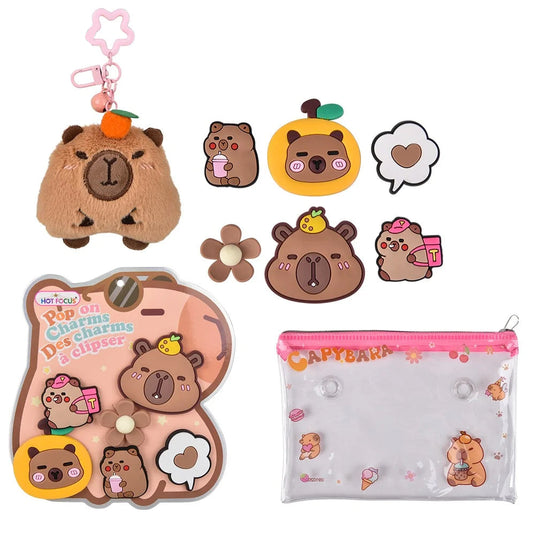 Hot Focus - Capybara Charms Beach Tote Bag
