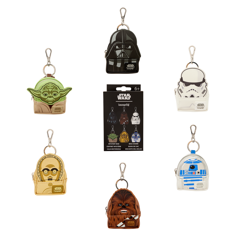 Cargue la imagen en el visor de la galería, Loungefly Star Wars - Character Mystery Mini 1pc Backpack Keychain
