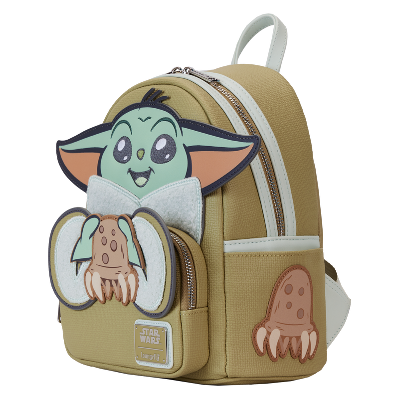 Chargez l&#39;image dans la visionneuse de la galerie, Loungefly Star Wars: The Mandalorian Grogu &amp; Crabbies Cosplay Mini Backpack
