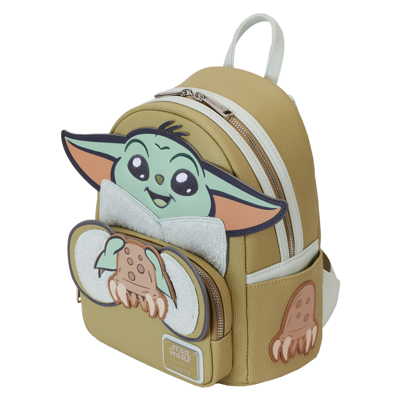 Chargez l&#39;image dans la visionneuse de la galerie, Loungefly Star Wars: The Mandalorian Grogu &amp; Crabbies Cosplay Mini Backpack
