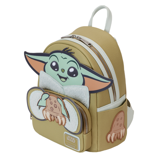 Loungefly Star Wars: The Mandalorian Grogu & Crabbies Cosplay Mini Backpack