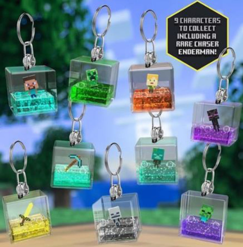 Cargue la imagen en el visor de la galería, U.C.C. Distributing Minecraft Cube Tsunameez Water Keychain
