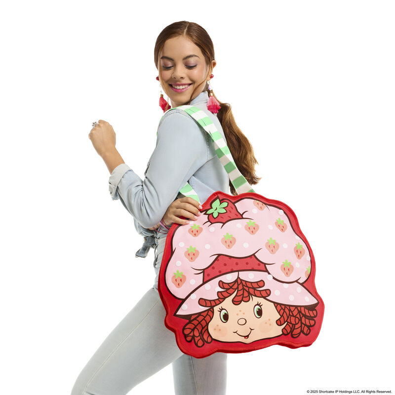 Load image into Gallery viewer, Loungefly Strawberry - Shortcake Cosplay Canvas Oversized Crossbody Tote Bag
