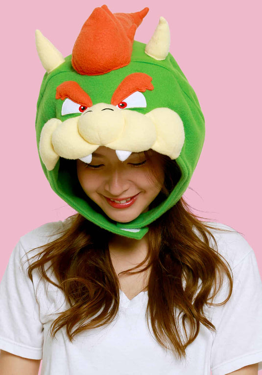 Clever Idiots Inc. Super Mario Brothers Bowser Kigurumi Cozy Costume Fluffy Beanie Hat