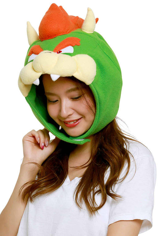 Clever Idiots Inc. Super Mario Brothers Bowser Kigurumi Cozy Costume Fluffy Beanie Hat