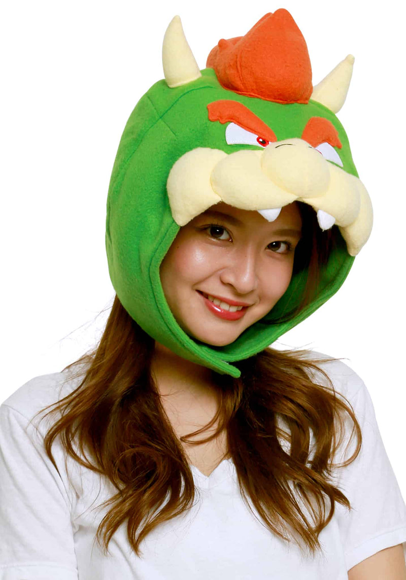 Load image into Gallery viewer, Clever Idiots Inc. Super Mario Brothers Bowser Kigurumi Cozy Costume Fluffy Beanie Hat
