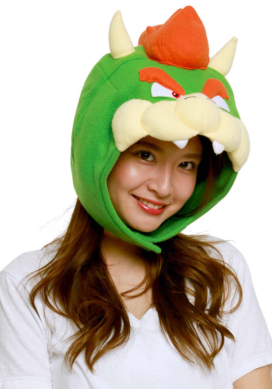 Clever Idiots Inc. Super Mario Brothers Bowser Kigurumi Cozy Costume Fluffy Beanie Hat