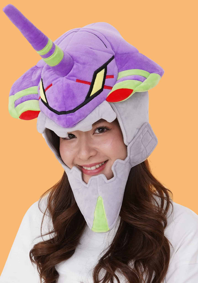 Load image into Gallery viewer, Clever Idiots Inc. Evangelion - EVA 01 Kigurumi Cozy Costume Beanie Hat
