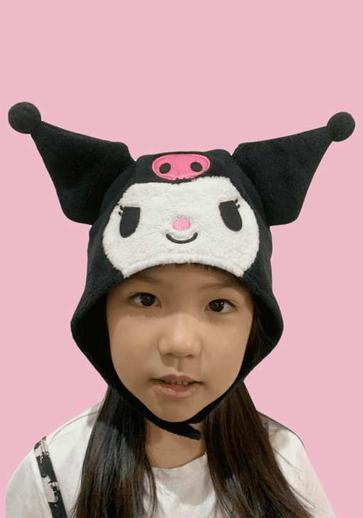 Chargez l&#39;image dans la visionneuse de la galerie, Clever Idiots Inc. Sanrio Kuromi Cozy Costume Toddler Beanie Hat
