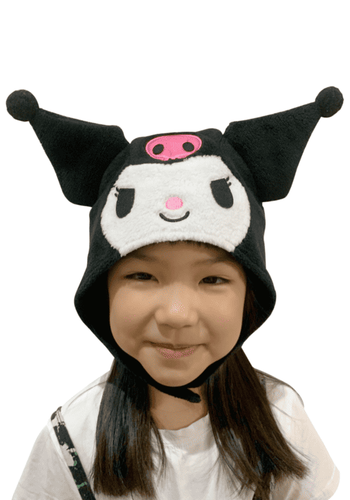 Chargez l&#39;image dans la visionneuse de la galerie, Clever Idiots Inc. Sanrio Kuromi Cozy Costume Toddler Beanie Hat
