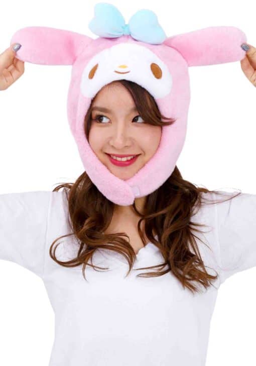 Chargez l&#39;image dans la visionneuse de la galerie, Clever Idiots Inc. Sanrio My Melody Cozy Costume Adults Beanie Hat
